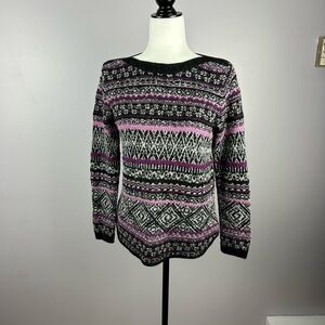 Northern Reflections Wool Blend Multicoloured Cardigan Size Medium